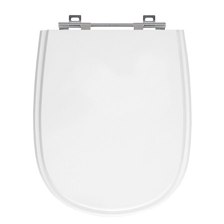 Assento Sanitário Ezedra Branco Neve Tampa para Vaso Ideal de Madeira Laqueada