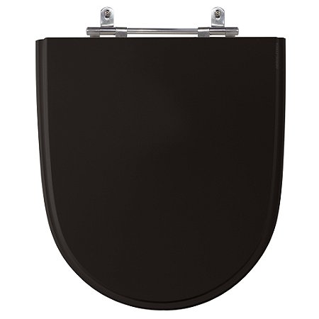 Assento Laqueado Mondiale Preto Tampa para Vaso Celite em Mdf