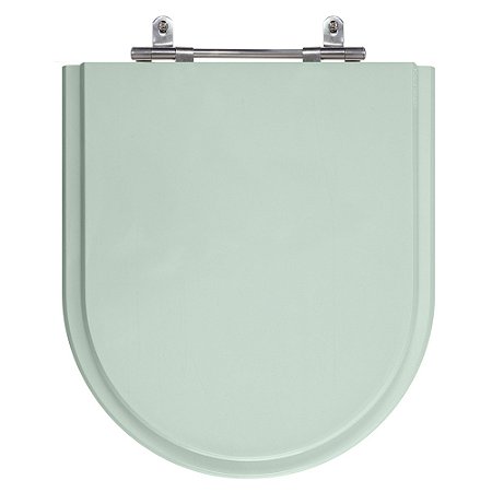 Assento Laqueado Riviera Verde Agua Marinha Tampa para Vaso Celite em Mdf