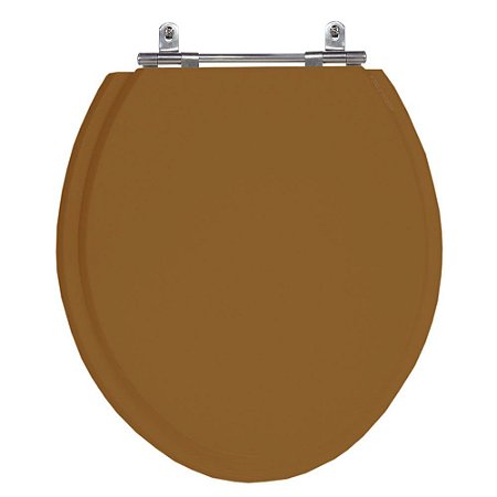 Assento Laqueado Convencional Oval Caramelo Universal Tampa Vaso Deca-incepa-celite-ideal-roca em Mdf
