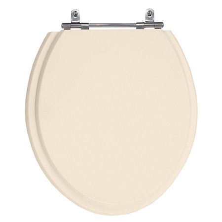 Assento Laqueado Convencional Oval Rosa Shell (Pessego) Tampa de Vaso em Mdf