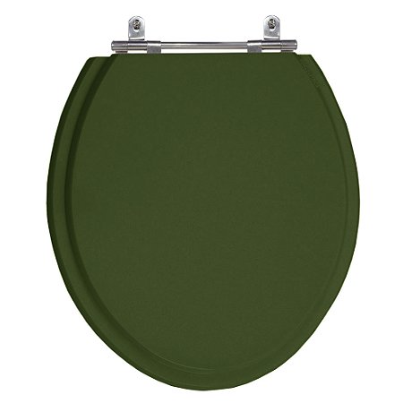 Assento Laqueado Convencional Oval Verde Escuro Tampa Vaso Deca-incepa-celite-ideal-roca em Mdf