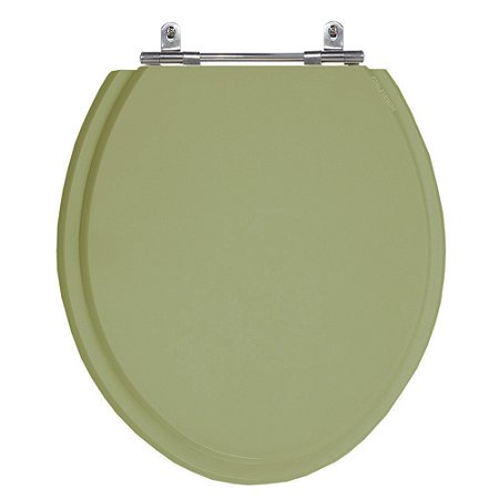 Assento Laqueado Convencional Oval Verde Malva Universal Tampa Vaso Deca-incepa-celite-ideal-roca em Mdf