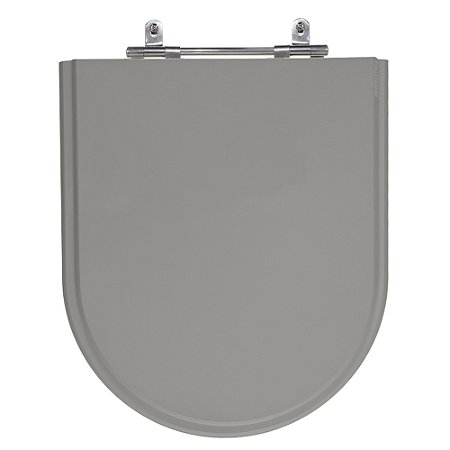 Assento Laqueado Carrara Cinza Vip (Escuro) Tampa para Vaso Deca em Mdf
