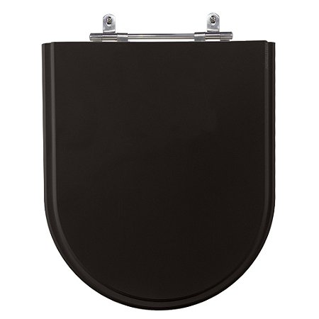 Assento Laqueado Carrara Ébano (Preto) Tampa para Vaso Deca em Mdf