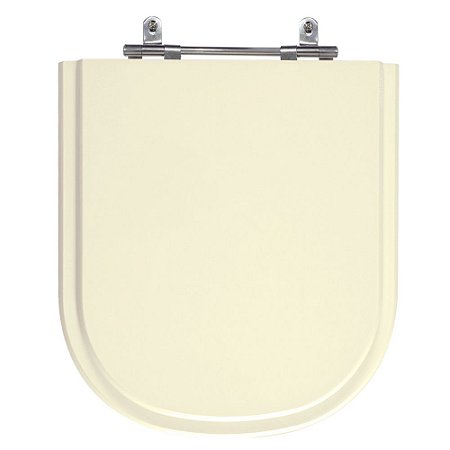 Assento Laqueado Vogue Plus Creme Tampa para Vaso Deca em Mdf