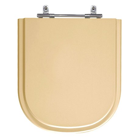 Assento Laqueado Vogue Plus Rosa Floral Tampa para Vaso Deca em Mdf