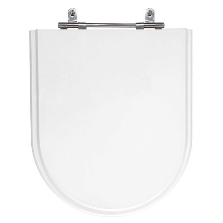Assento Laqueado Flox Branco Tampa para Vaso Fiori em Mdf