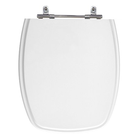Assento Laqueado Primula Branco Tampa para Vaso Fiori em Mdf