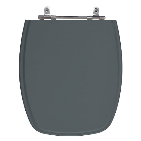 Assento Laqueado Primula Cinza Escuro Tampa para Vaso Fiori em Mdf
