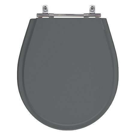 Assento Laqueado  Avalon Cinza Quartzo (Escuro) Tampa para Vaso Ideal em Mdf