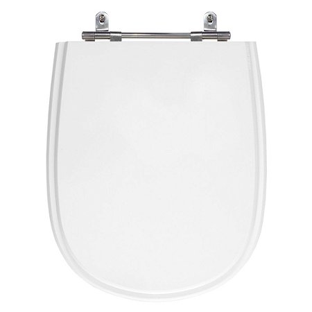 Assento Laqueado Paris Branco Tampa para Vaso Ideal Standard em Mdf