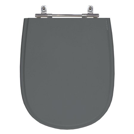 Assento Laqueado Paris Quartzo (Cinza Escuro) Tampa para Vaso Ideal Standard em Mdf