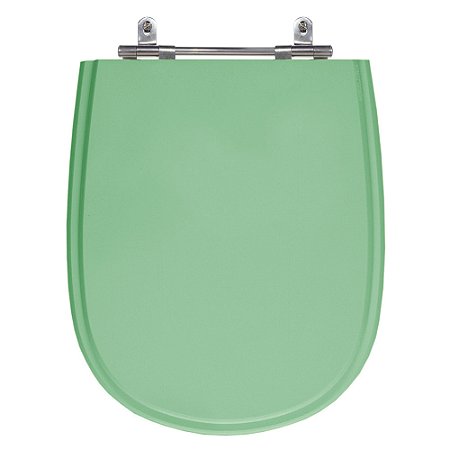 Assento Laqueado Paris Verde Aquamarine Tampa para Vaso Ideal em Mdf