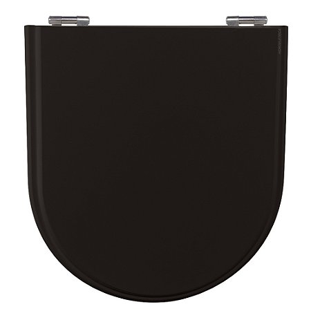 Assento Laqueado Calypso Preto Tampa para Vaso Incepa em Mdf