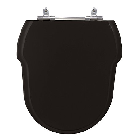 Assento Laqueado Hampton Preto Tampa para Vaso Incepa em Mdf