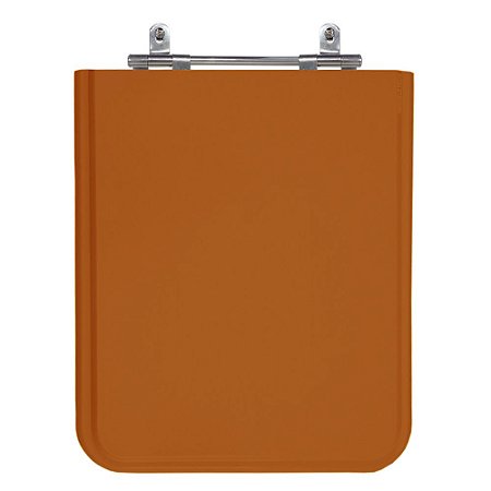 Assento Laqueado Square Caramelo Tampa para Vaso Incepa em Mdf