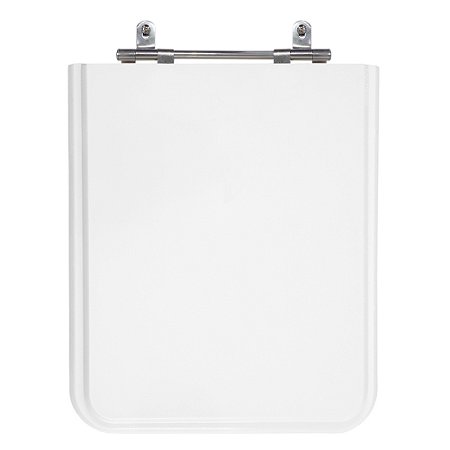 Assento Laqueado Malva Branco Tampa para Vaso Mari em Mdf