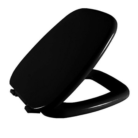 Assento Sanitário Turim Preto Tampa para Vaso Eternit Almofadado