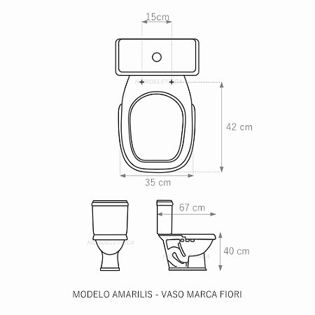 Assento Sanitário Amarilis Branco Tampa para Vaso Fiori Almofadado