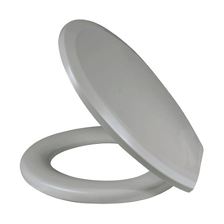 Assento Almofadado Plus Slim Oval Cinza Claro Vaso Marcas