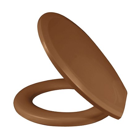 Assento Almofadado Plus Slim Oval Caramelo Tampa Vaso Marcas