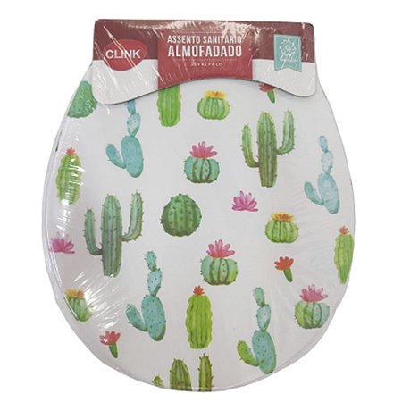 Assento Almofadado Decorado Cactos