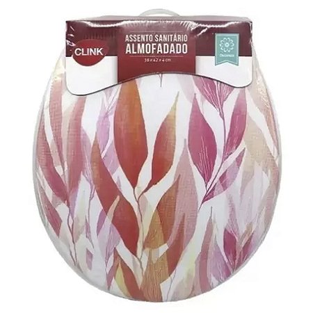 Assento Almofadado Decorado Folhagem