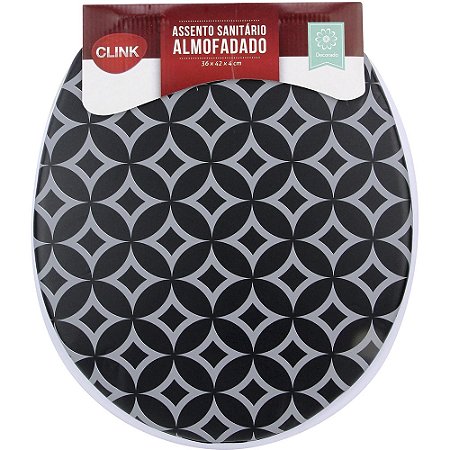 Assento Almofadado Decorado Geometrico