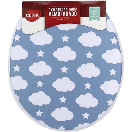 Assento Almofadado Decorado Nuvem