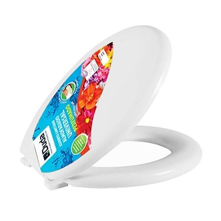 Assento Almofadado Floral Duda Branco