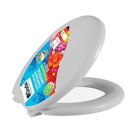 Assento Almofadado Floral Duda Cinza