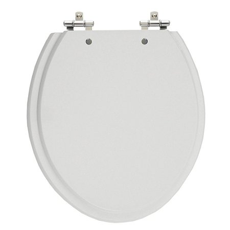 Assento Poliéster Oval Cinza Claro Tampa Vaso Deca-incepa-celite-ideal-roca