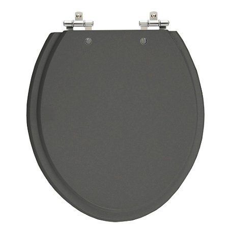 Assento Poliéster Oval Cinza Escuro Tampa Vaso Deca-incepa-celite-ideal-roca