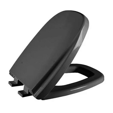 Assento Soft Close Monaco Preto Tampa para Vaso Agnes