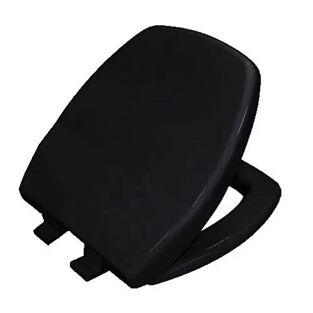 Assento Soft Close Valentina Preto Tampa para Vaso Santamarina
