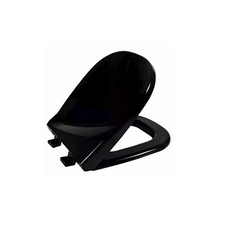 Assento Soft Close Vogue Plus Preto Tampa para Vaso Deca