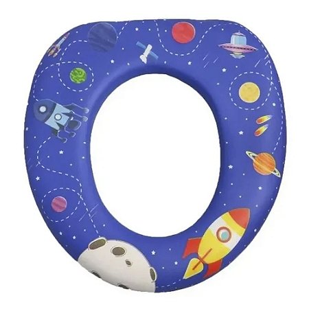 Assento Infantil Decorado Astronauta Redutor para Vaso Oval