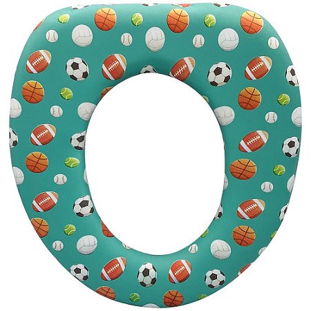 Assento Infantil Decorado Bolas Redutor para Vaso Oval