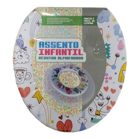 Assento Infantil Decorado Diversao Redutor para Vaso Oval
