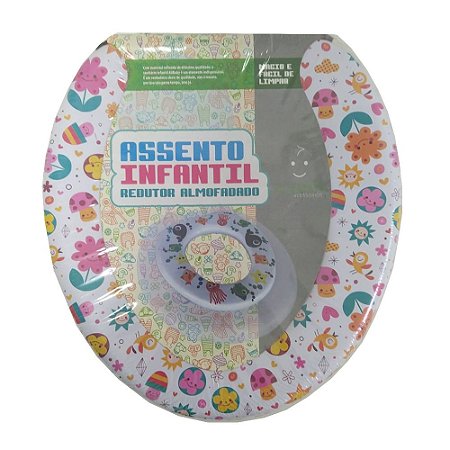 Assento Infantil Decorado Florzinha Redutor para Vaso Oval