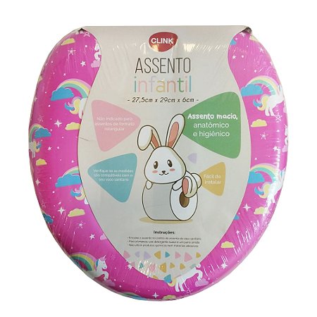 Assento Infantil Decorado Unicornio Redutor para Vaso Oval