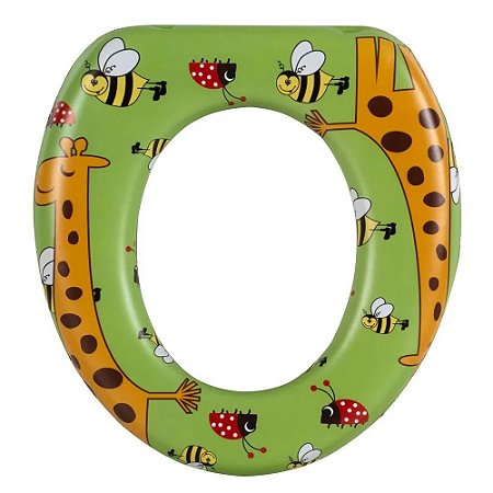 Assento Infantil Decorado Girafa Redutor para Vaso Oval