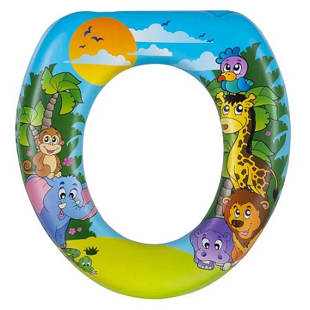 Assento Infantil Decorado Macaco Redutor para Vaso Oval
