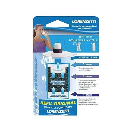 Refil para Filtro de Água Lorenzetti Acqua Bella e Vitale Rv-01