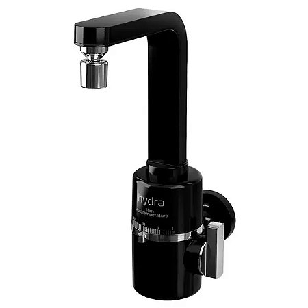 Torneira Elétrica Hydra Slim Parede 220v 5500w Preta 4 Temperaturas
