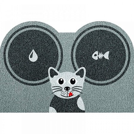 Tapete Pet Vinil 60x40cm Hora do Lanche Cat Kapazi