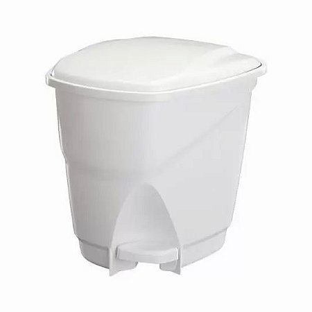 Lixeira Astra Ecológica Pedal 16 Litros Branco Ref Lp1