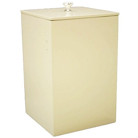 Lixeira para Banheiro Mdf Quadrada C/ Strass 8litros Biscuit