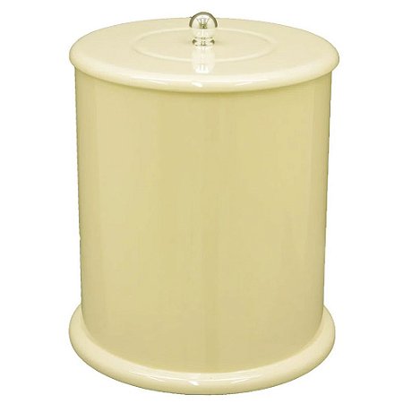 Lixeira para Banheiro Mdf Redonda 6 Litros Biscuit